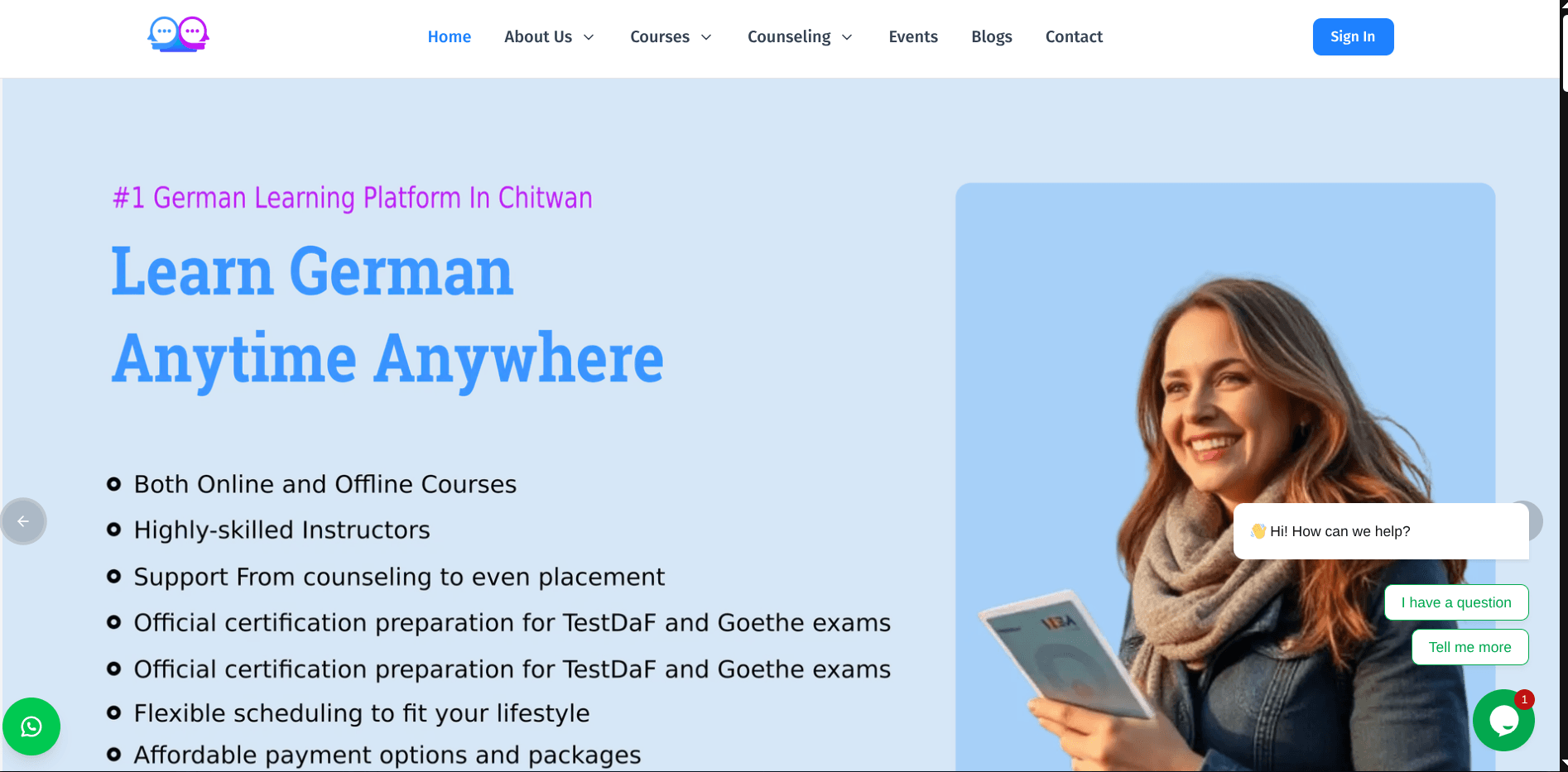 Sprachenzentrum e-learning platform Sprachenzentrum e-learning platform